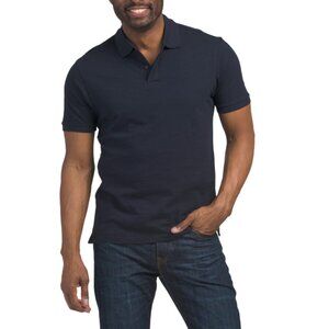 SCOTCH & SODA Dark Blue Slub Short Sleeve Polo